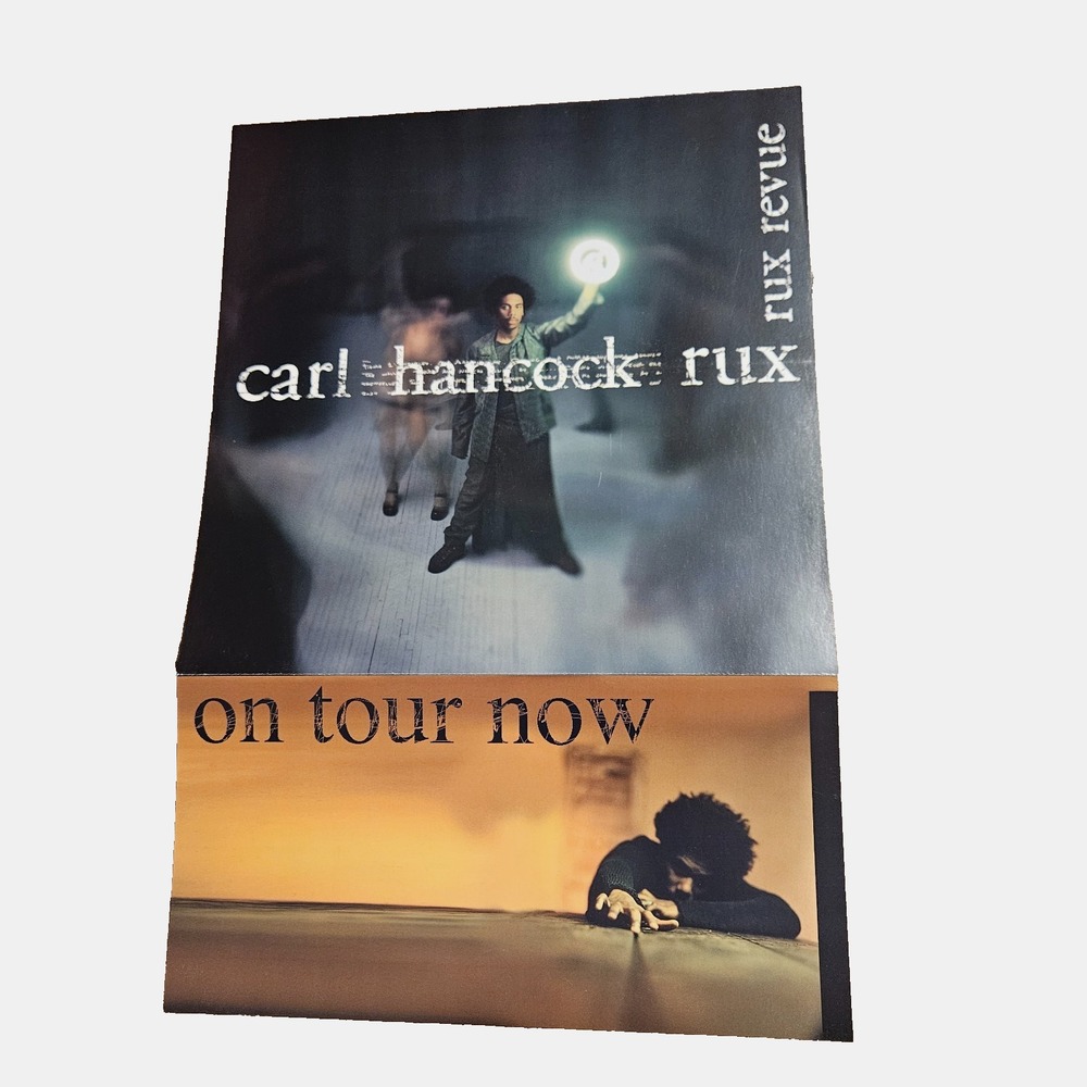 Carl Hancock Rux Rux Revue 1999 Promo Poster 12x18 Double Sided Hip Hop Ad